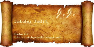 Jakoby Judit névjegykártya